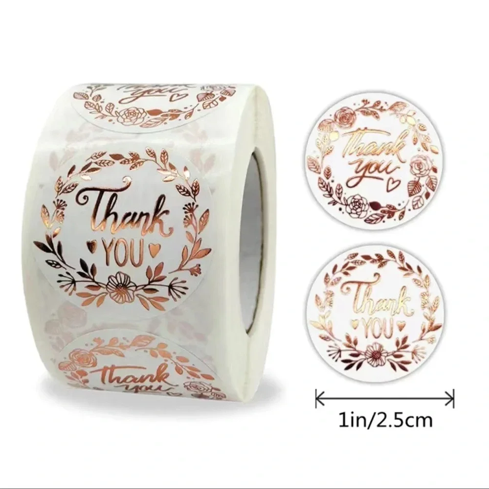 5/$20 thank you stickers 500ct-1‎ inch